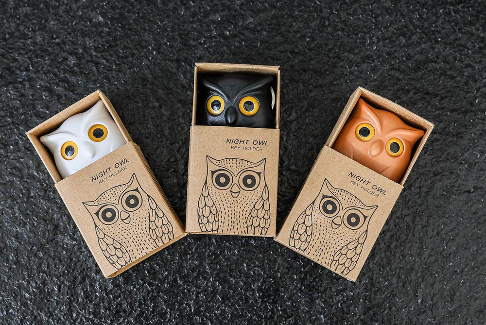 Brown Cute Magnetic Owl Key Holder