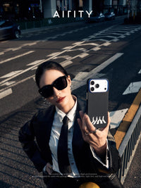 Black Abbey Road 1969 - Intangible Cultural Heritage Bamboo Weave Kevlar Aramid Fiber iPhone (AIRITY Brand) Magnetic 17 Promax Phone Case