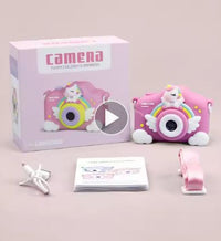 Pink Unicorn Design Kids Cartoon Digital Camera