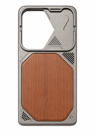 Brown Rugged Wood-Panel Protective Phone Case - Samsung S25 Ultra
