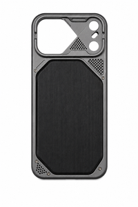 Grey Rugged Wood-Panel Protective Phone Case - iPhone 17 Promax