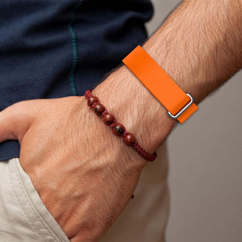 Orange Google Fitbit Air Silicone Watch Strap Quick Release Band
