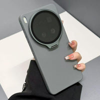 Grey Ultra Flip-Out Camera Cover Stand Honeycomb Cooling Phone Case for Vivo X300 Ultra