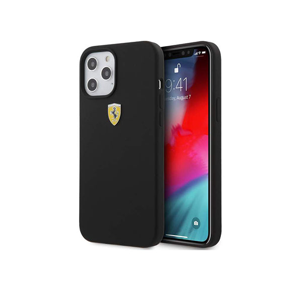 Car Logo Silicone Case for Apple Phone 13 Pro -  Black color