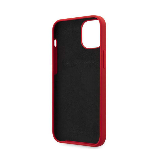 Car Logo Silicone Case for Apple Phone 15 Promax -  Red color