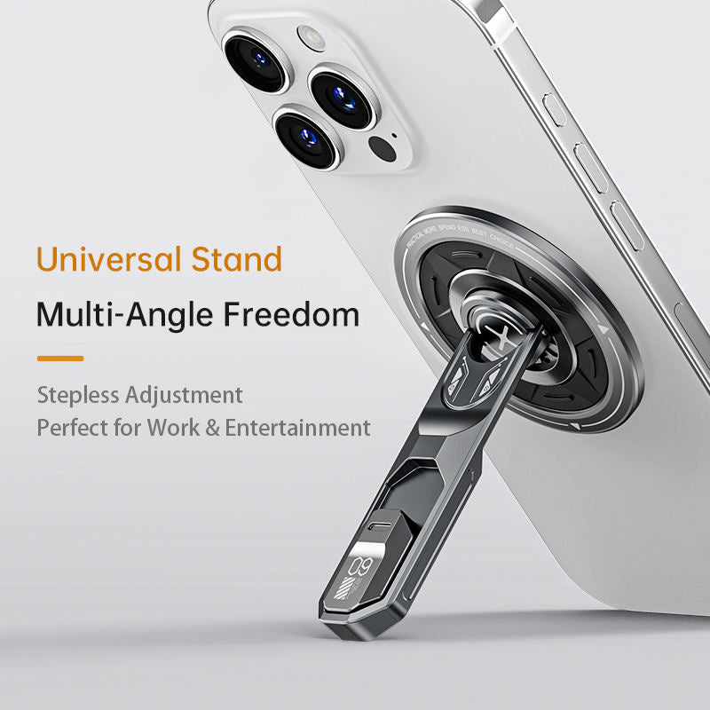 360° Magnetic Rotating Phone Holder – Double-Sided Desktop Stand -Graphite Grey
