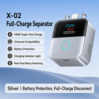 Grey Auto Pop AI Smart Auto Stop Adapter - Charging Separator - Type-C