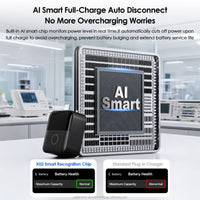 White Auto Pop AI Smart Auto Stop Adapter - Charging Separator -  Type-C