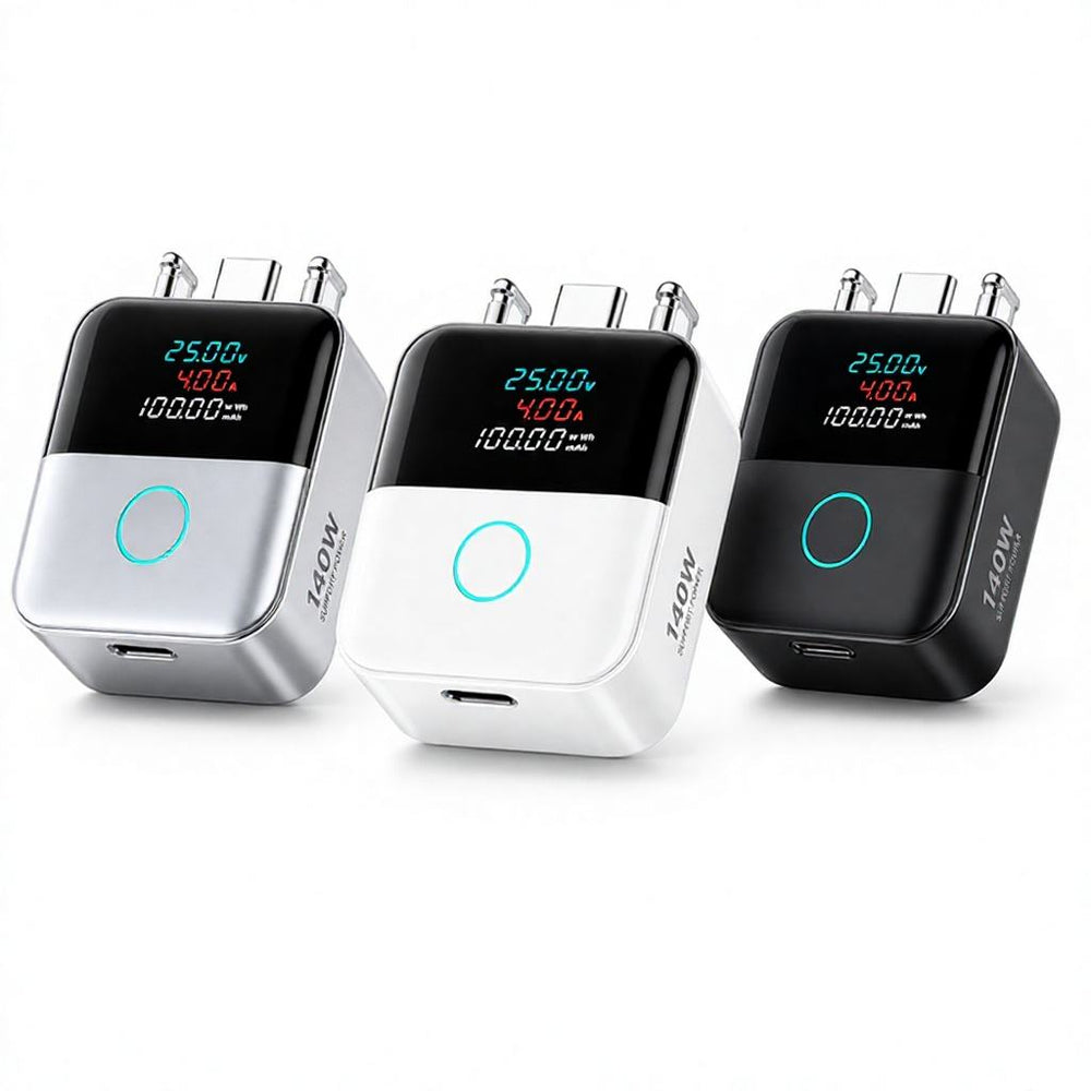 White Auto Pop AI Smart Auto Stop Adapter - Charging Separator -  Type-C