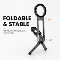 Magsafe Climbing Phone Holder Alloy Portable Magnetic Tripod Multi-Functional Horizontal Vertical Mounting Folding Phone Stand