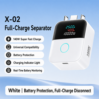 White Auto Pop AI Smart Auto Stop Adapter - Charging Separator -  Type-C