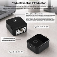 Grey Auto Pop AI Smart Auto Stop Adapter - Charging Separator - Type-C