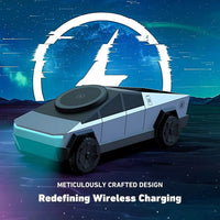 3 in 1 Silver CyberDock+ Cyber Truck inspired Motorised MagSafe Charging Dock