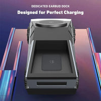 3 in 1 Silver CyberDock+ Cyber Truck inspired Motorised MagSafe Charging Dock