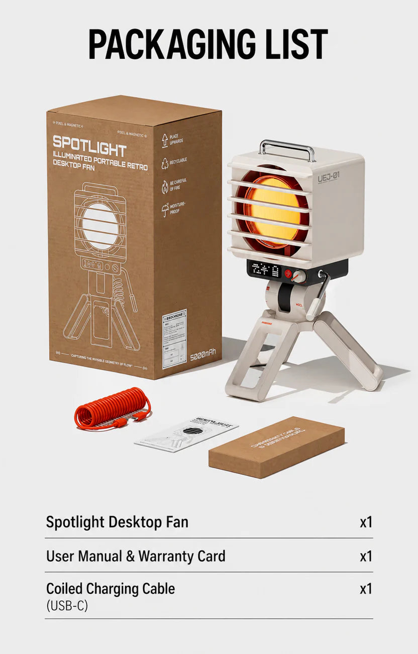 AirPixel Retro RGB Desk Fan with LED Matrix Display