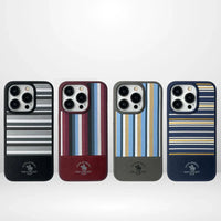 Premium Polo Club ISAAC Series Leather Case for iPhone 15 -Blue