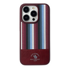 Premium Polo Club ISAAC Series Leather Case for iPhone 15 Pro - Red