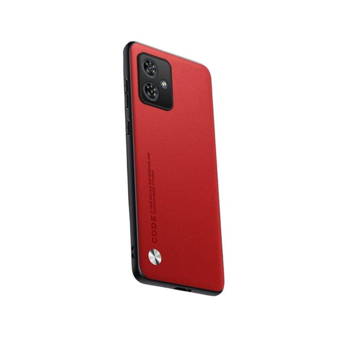 PU Leather Grain Fashion Shockproof case for Moto G54 - Red