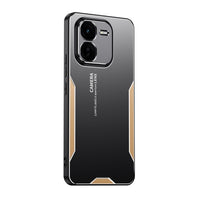 Gold Shockproof Hybrid Armor Metal Aluminum Soft Bumper Cover Case for iqoo Z9X