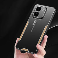 Silver Shockproof Hybrid Armor Metal Aluminum Soft Bumper Cover Case for iqoo Z9X