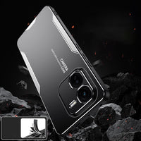 Silver Shockproof Hybrid Armor Metal Aluminum Soft Bumper Cover Case for iqoo Z9X