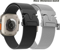 New Black Milanese Loop bracelet Strap Band for Apple watch - 42/44/45/49 MM