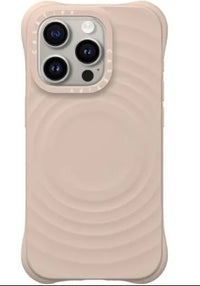 Ripple Texture with MagSafe PC+Liquid Silicone Cover for iPhone 15 - Peach