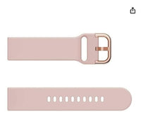 Grippie Silicone 19mm Replacement Band Strap with Metal Buckle Compatible with Noise Colorfit Pro 2, Boat Storm Smart Watch - Pink