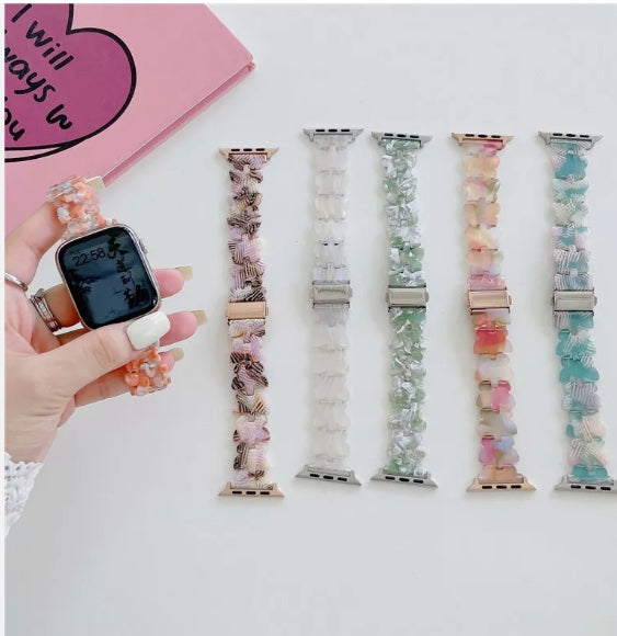 Butterfly Resin Band Strap Bracelet fr Apple Watch Ultra 8 7 6 5 - 38/40/41 - Orange