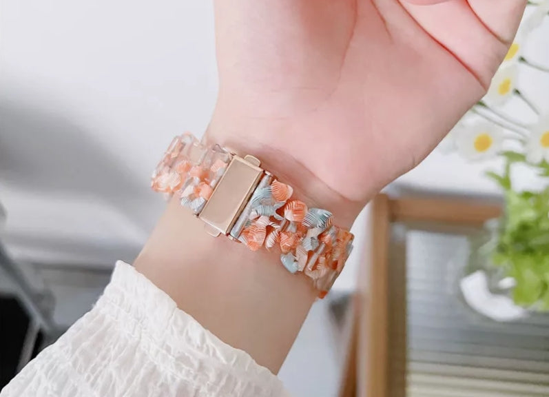 Butterfly Resin Band Strap Bracelet fr Apple Watch Ultra 8 7 6 5 - 38/40/41 - Orange