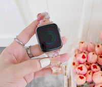 Butterfly Resin Band Strap Bracelet for Apple Watch Ultra 8 7 6 5 4 3 2 - 42/44/45/49 - Pink