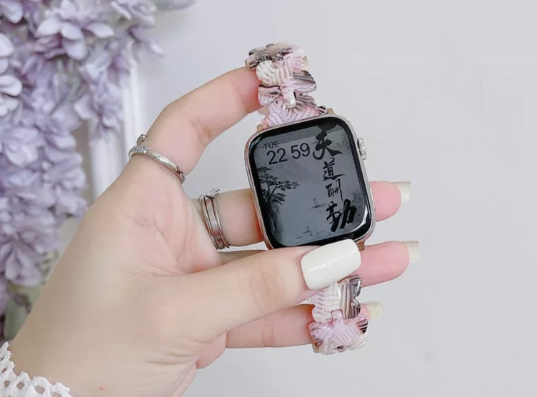 Butterfly Resin Band Strap Bracelet for Apple Watch Ultra 8 7 6 5 4 3 2 - Purple - 38/40/41