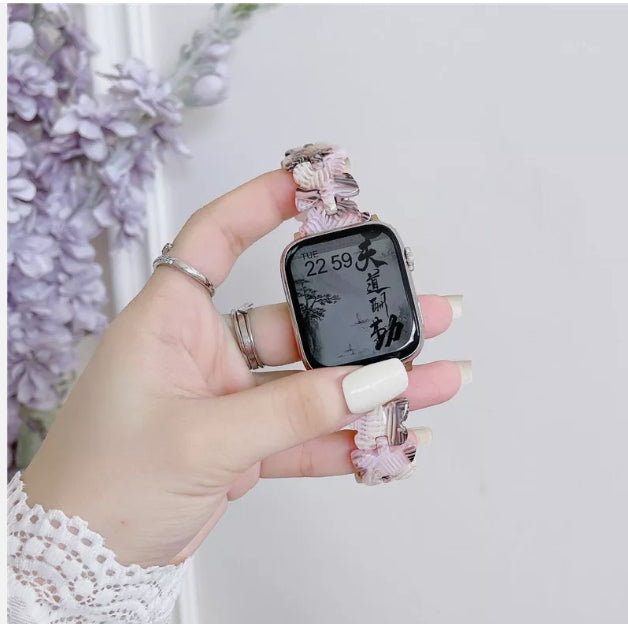 Butterfly Resin Band Strap Bracelet for Apple Watch Ultra 8 7 6 5 - 42/44/45/49 - Purple