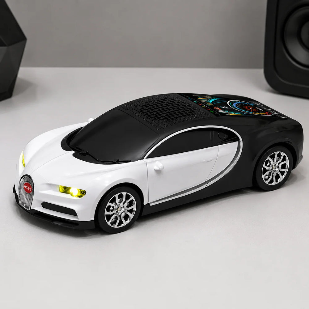 WS-660 Hypercar Bluetooth Speaker with LED Starry-Sky Display, Portable with HD Sound, LED Party Light, TWS Pairing, FM/USB/TF Playback, Built-in Mic