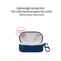 Blue Silicone Case Cover Compatible with Oneplus Nord Buds 2
