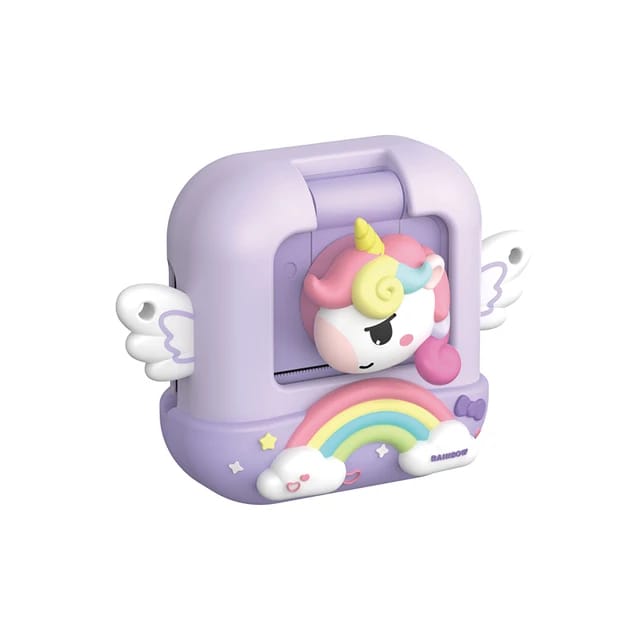 Instant Print Camera for Kids,48MP Unicorns Digital Camera (Purple)