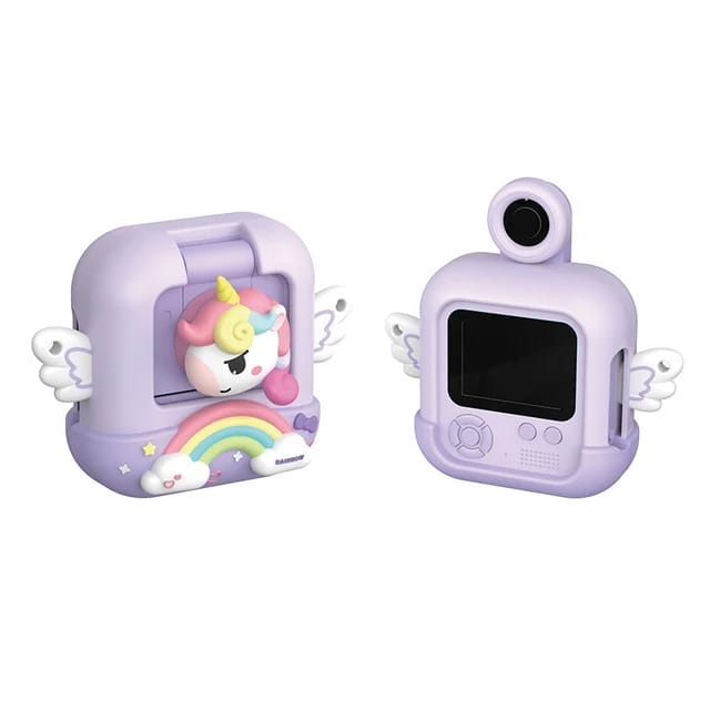 Instant Print Camera for Kids,48MP Unicorns Digital Camera (Purple)