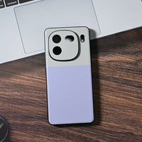 Purple Dual PU leather Hardcase case for iQoo 12 With Protect Camera
