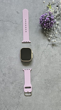 38/40/41 MM Lilac Adjustable Silicone Braided Loop Strap for Apple Watches