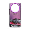 Printed Iridescent Slim PC & Silicone Edge Cover with Camera Lens Protector Solid Color for Vivo X100 - Purple