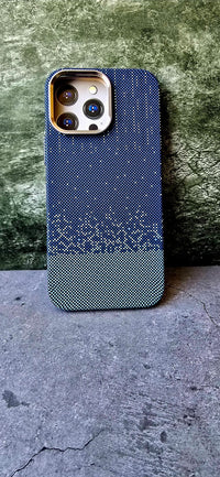 Blue Texture Slim PC Mag safe Cover for iPhone 16 Pro