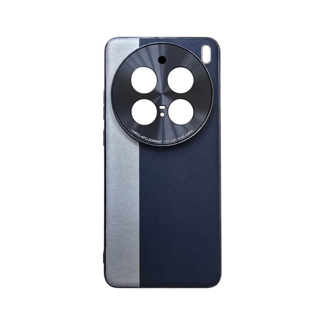Ultra Case Fashion Hard PC+PU Camera Protective Back Cover Case For vivo X200 - Blue+Silver