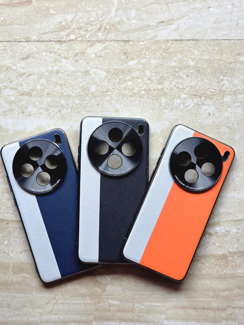 Ultra Case Fashion Hard PC+PU Camera Protective Back Cover Case For vivo X200 - Black+Silver