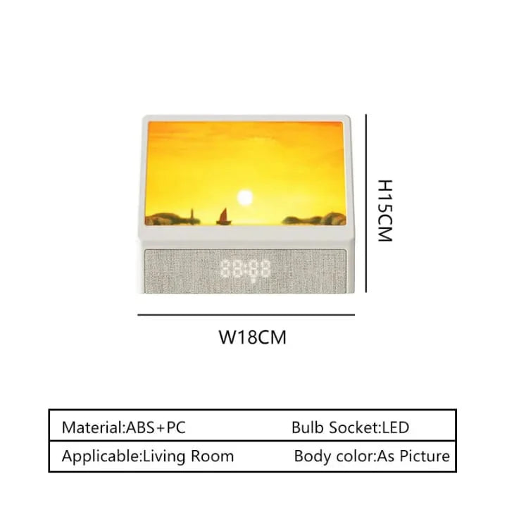 Sunrise Wake-up Light Alarm clock/ Bluetooth Speaker/ Digital Display/12 White Noise Sounds/ 13 Scenes with remote