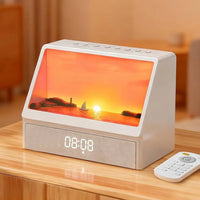 Sunrise Wake-up Light Alarm clock/ Bluetooth Speaker/ Digital Display/12 White Noise Sounds/ 13 Scenes with remote