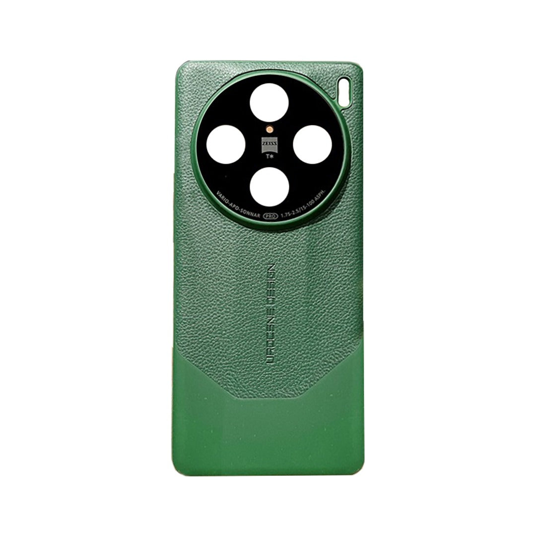 High-end Design Leather Color Clash Phone Case  for Vivo X100- Green