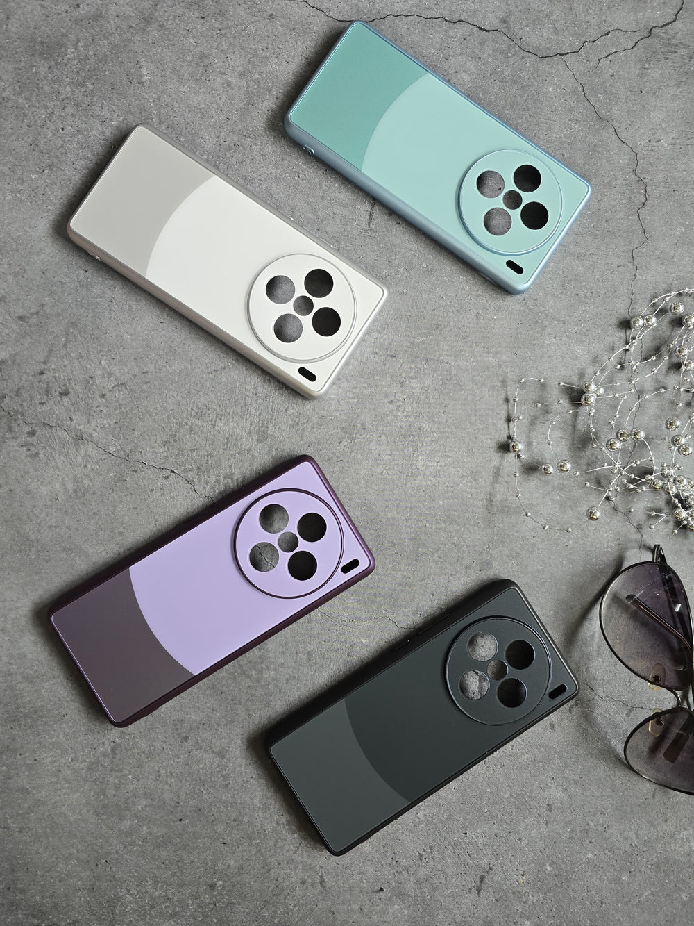 Cyan Hard Rigid Plastic Matte Finish Case Back Cover for Vivo X100