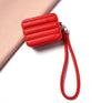 PU Leather Coated TPU Protective Charging Cover for Airpods Pro - Red