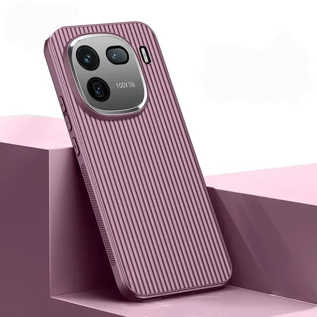 Purple Luxury Armor Anti-slip TPU Frame Metal Case Cover for iQOO 12