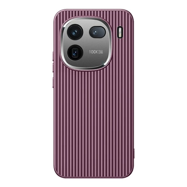 Purple Luxury Armor Anti-slip TPU Frame Metal Case Cover for iQOO 12